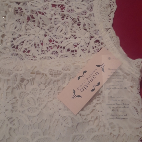 Nanette Lepore Marshmallow Laced top - Picture 2 of 6